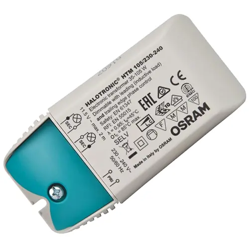 Osram HTM 105 halogeentrafo 35-105W output 12V dimbaar