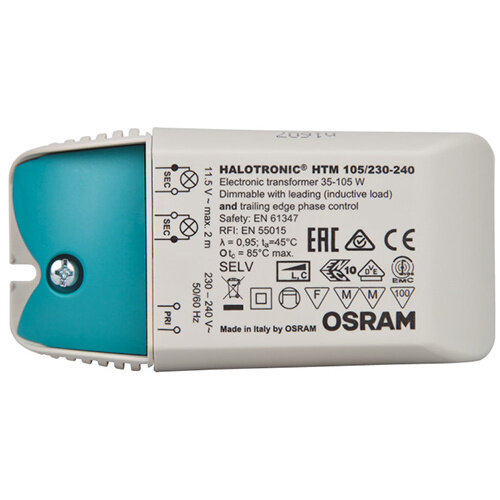 Osram HTM 105 halogeentrafo 35-105W output 12V dimbaar