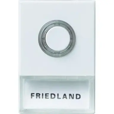Friedland Honeywell D723 WIT beldrukker enkelvoudig opbouw