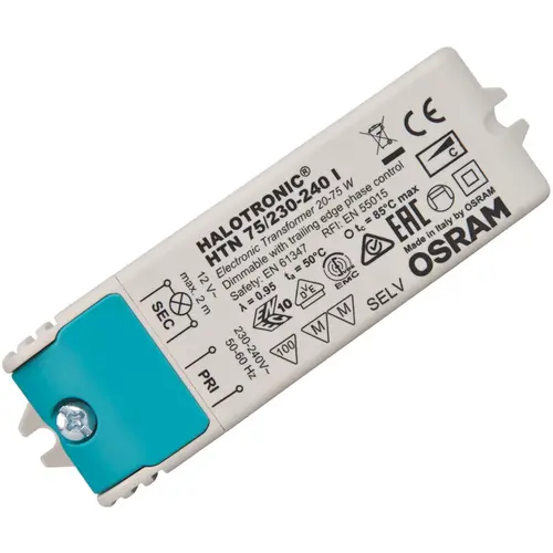 Osram HTN 75 halogeentrafo compact 20-75 Watt output 12V