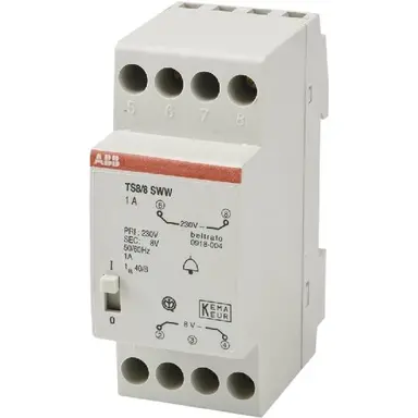 ABB Haf 0918.004 beltrafo Hafonorm 8V/1A 8W DIN-rail montage