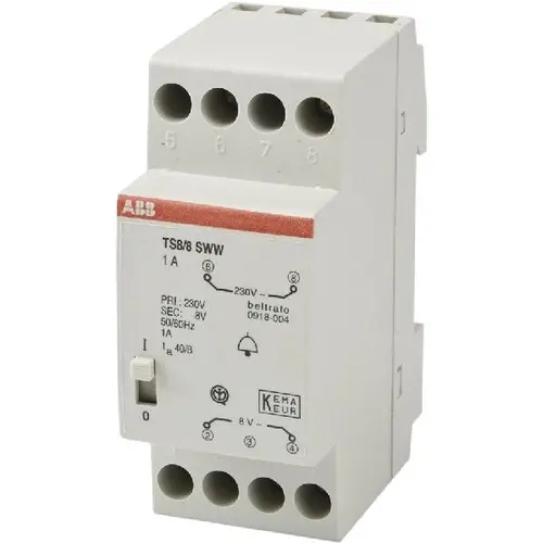 ABB Haf 0918.004 beltrafo Hafonorm 8V/1A 8W DIN-rail montage