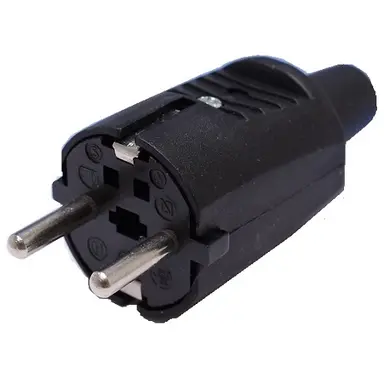 Haka 223200041 contactstop randaarde rubber 10A zwart