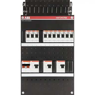 ABB Haf HAD343333-222+H42 groepenkast 1-fase 10-groepen 16A 3x-aardlekschakelaar + hoofdschakelaar