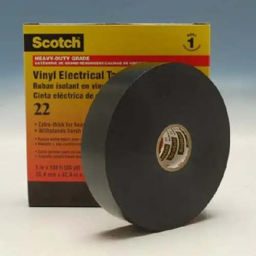 3M T22 25X33 Tape 25mm x 33m Zwart d=0.25mm