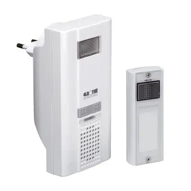 Grothe 714253 Mistral 400 gong met flits draadloos 500 meter wit 86dB