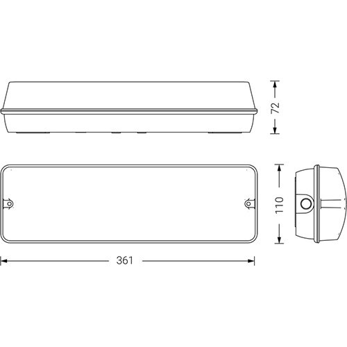 Ecolight EH-S25L Europrisma opbouw noodverlichtingsarmatuur LED 2,7W 5700K 270lm IP65