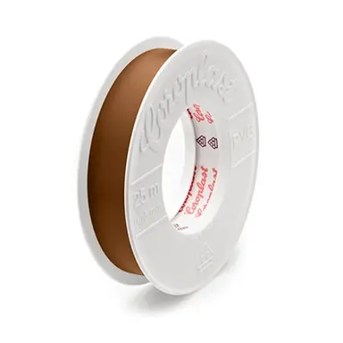 Coroplast CRP 25X19 BR tape 19 mm x 25 meter 0.15 mm dik serie 302 bruin