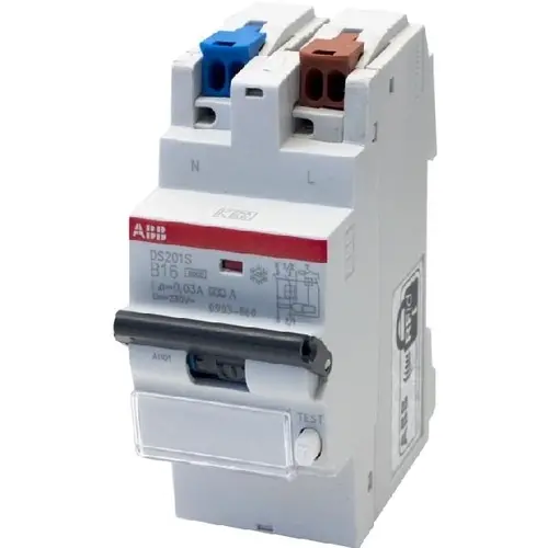 ABB Haf 0903.861 Comfomaat C16/30mA aardlekautomaat 1p+N 16A 30ma Busboard steekcontact C-karakteristiek 6kA