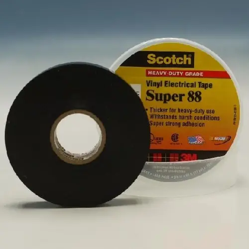 3M SUPER88 19X20 Tape 19mm x 20m Zwart d=0.22mm