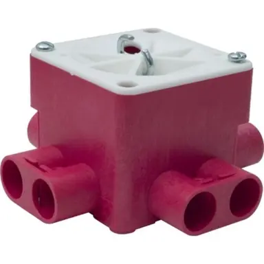 ABB Haf BWCV165B centraaldoos vierkant brandwerend 55mm diep gelijke tuit 8x 16mm inv.