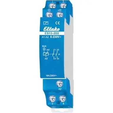 Eltako ES12-200-UC impulsrelais 2 NO potentiaalvrij 16A/250V. multispanning stuurspanning