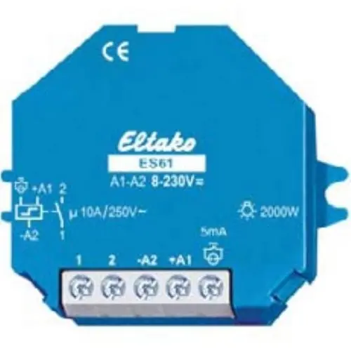 Eltako ES61-UC impulsrelais 1 maakcontact potentiaalvrij 10A 12-230V 2000W 18mm