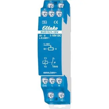 Eltako SUD12/1-10V 1-10V DIN-rail stuurmodule voor 1-10V VSA's en LUD12 vermogensmodules