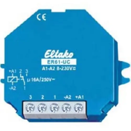 Eltako ER61-UC schakelrelais inbouw 1 wisselcontact 10A potentiaalvrij