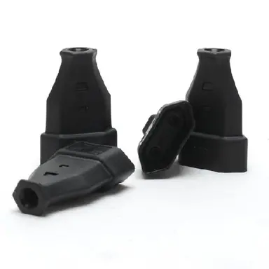 Kaiser 861/SW/10 contactstop euro contrastekker zonder aarde zwart 10 stuks