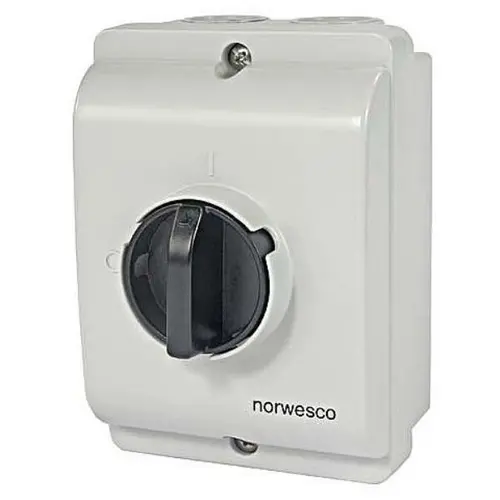 Norwesco ESWPX 316 werkschakelaar 3P 16A/415V M20 grijs IP65