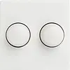 Tradim 04811 duo dimmerknoppen voor JUNG AS500 wit OP=OP