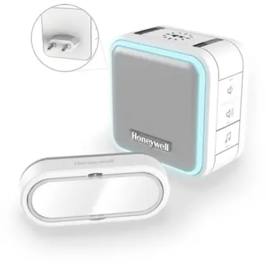 Honeywell DC515SP2L Gong Draadloos Wit 84dB Flitsl