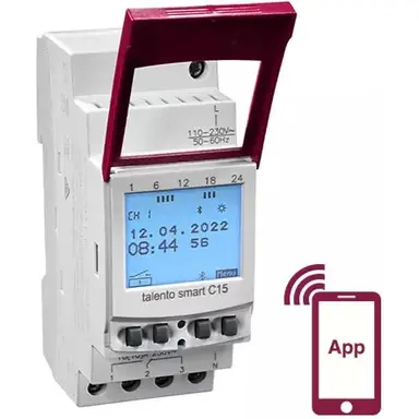 Grasslin G43.03.0001.1 digitale schakelklok 1-kanaal ASTRO dag-week programma Talento Smart C15 DIN-rail