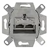 Rutenbeck 138104070 universele RJ45 data wandcontactdoos modular jack 2-voudig inbouw CAT5/6E