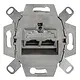 Rutenbeck 138104070 universele RJ45 data wandcontactdoos modular jack 2-voudig inbouw CAT5/6E
