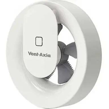 Vent-Axia SVARA app-gestuurde automatische badkamerventilator 100 mm 110 m3/h wit