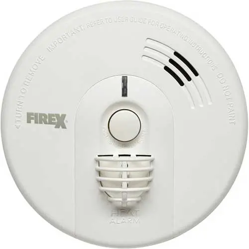 Firex KF30R hittemelder 230V koppelbaar met ingebouwde 9V lithiumbatterij