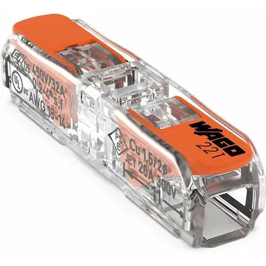 Wago 221-2411 lasklem 1-voudig 0.2 - 4 mm² met hevel 60 stuks