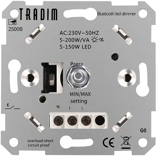 Tradim 2500B Bluetooth LED dimmer 5 - 150W