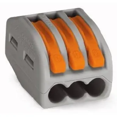 Wago 222-413 lasklem 3-voudig 0.08 - 2.5 mm² + hendel 50 stuks