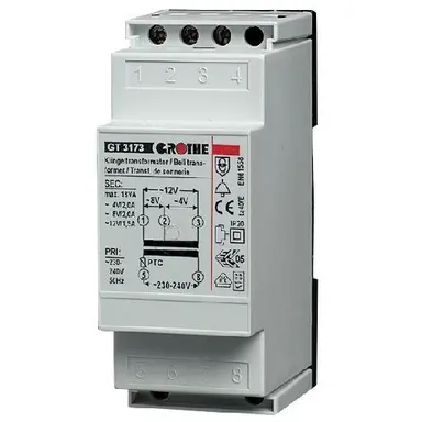 Grothe GT50810AP Beltrafo 230V naar 8V AC 1A DIN-rail