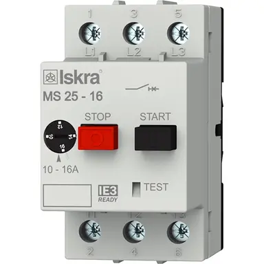 Iskra MS25 16 motorbeveiligingsschakelaar MS25 10-16A 3P