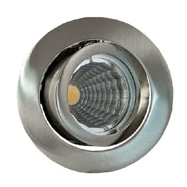 Rutec RUALU55375 inbouwspot rond 83mm kantelbaar voor MR16 lichtbron, geborsteld ijzer (excl. lichtbron)