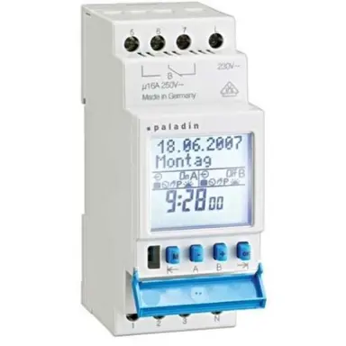 Paladin 172413PRO digitale schakelklok DIN-rail 1-kanaal wisselcontact