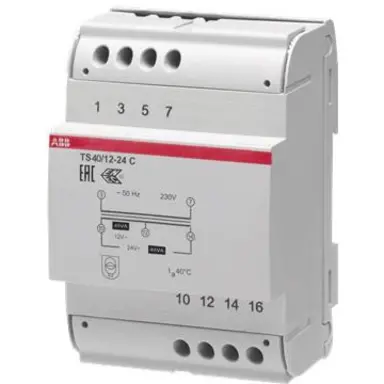 ABB TS 40/12-24 C veiligheidstrafo 1-fase 40VA 230V 12/24V 4 modules