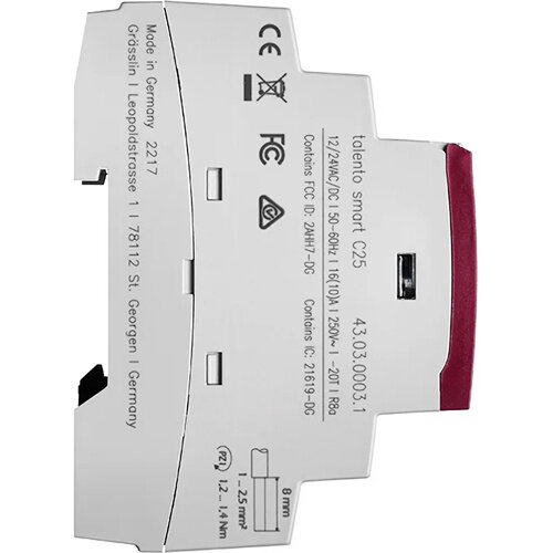 Grasslin G43.03.0003.1 digitale schakelklok 2-kanalen 24V ASTRO dag-week programma Talento Smart C25 24V DIN-rail