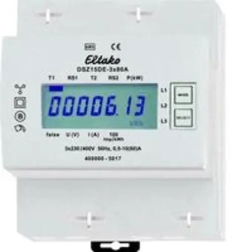 Eltako DSZ15DE-3x80A 3-fase DIN-rail kWh meter voor maximaal 3x80A zonder MID