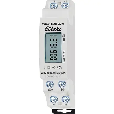 Eltako WSZ15DE-32A 1-fase DIN-rail kWh meter voor maximaal 32A zonder MID