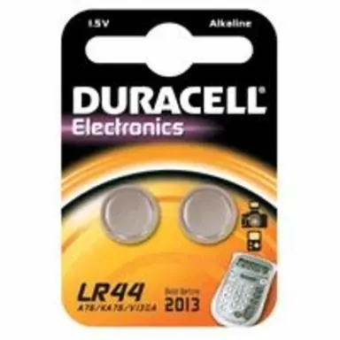 Duracell LR 44 knoopcel alkaline batterij LR44 1.5V 2 stuks