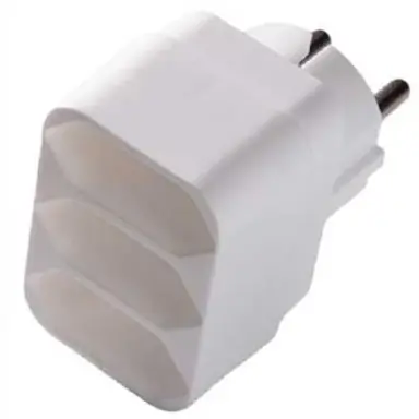 Kaiser 676/KWS verloopstekker 3x euro 2.5A wit