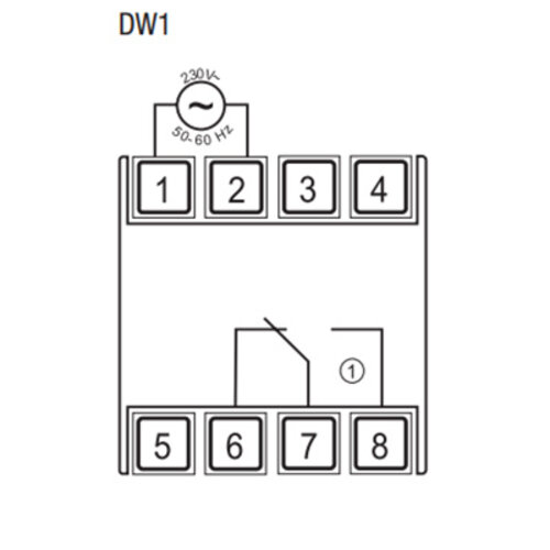 ABB DW1 schakelklok digitaal 1-kanaal DIN-rail timer wekelijks Bluetooth