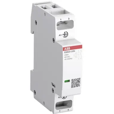 ABB ESB20-20N-01 magneetschakelaar 20A/230V 2x-NO-contact. Nominale stuurspanning 24V
