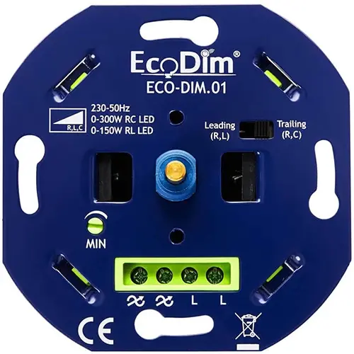 EcoDim ECO-DIM.01 universele LED dimmer 0 - 300 Watt RLC