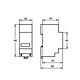 Muller 70.29 230 urenteller analoog 230V 50-60Hz 2TE Din-rail zwart BW70.29