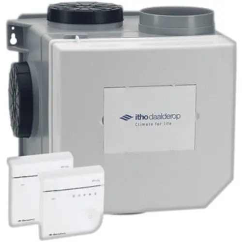 Itho Daalderop CVE-S OPTIMA2 afzuigunit met geïntegreerde vochtsensor en 2 externe kooldioxidesensoren capaciteit 468 m³/h