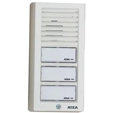 Atea AB193 opbouw deurluidspreker wit met 3 beldrukkers