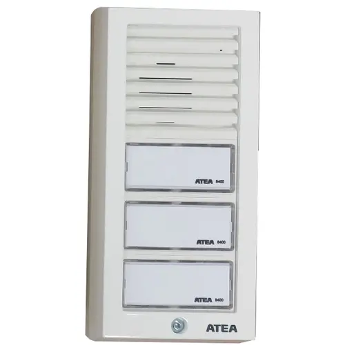 Atea AB193 opbouw deurluidspreker wit met 3 beldrukkers