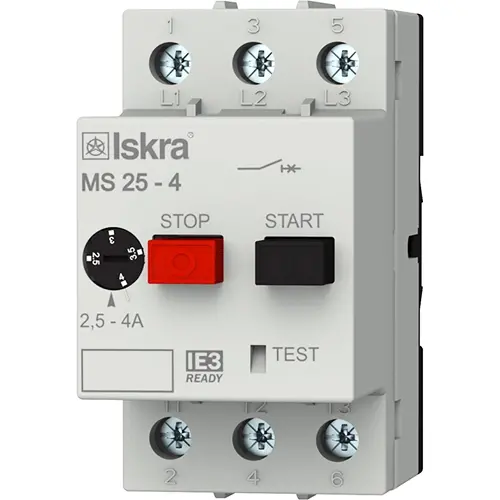 Iskra MS25 4 motorbeveiligingsschakelaar MS25 2,50-4A 3P