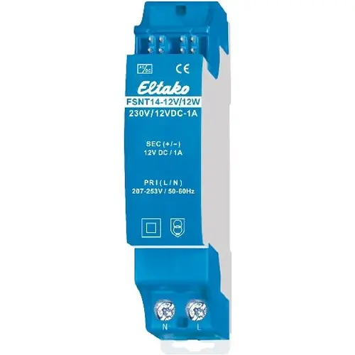 Eltako FSNT14-12V/12W schakelende voeding voor de 14-serie nominale belasting 12V/12W